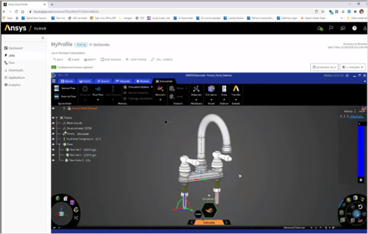screenshot of Ansys Cloud Direct